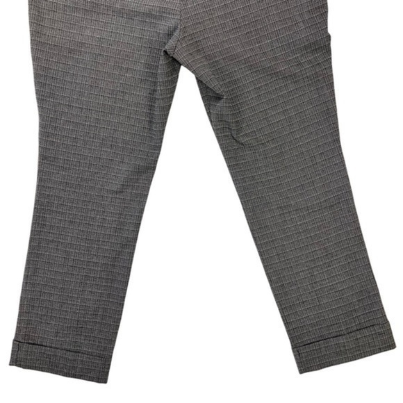 Ann Taylor Ankle Pants Womens Size 12 Petite Black White Stretch Cuff Hem NEW - Picture 6 of 11